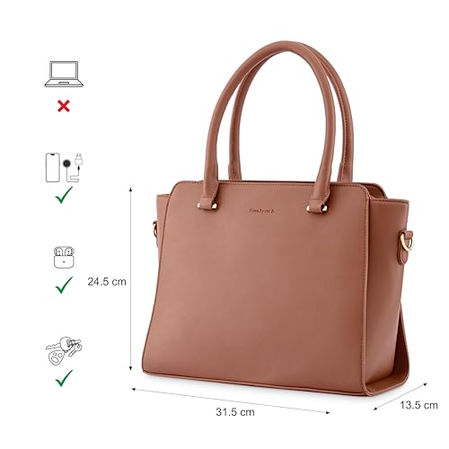 Image of Fastrack Solid Classic Satchel Bag for Women, Girls and Ladies | Made up of Premium Faux Leather | Fits Upto 11 inch iPad or Tablet