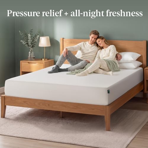 Image of Zinus 8 Inch Queen Green Tea Memory Foam Mattress, Medium Firm Feel | Pressure-Relieving Comfort & Full-Body Support, Naturally Fresh, CertiPUR-US & OEKO-TEX Certified Safe Materials