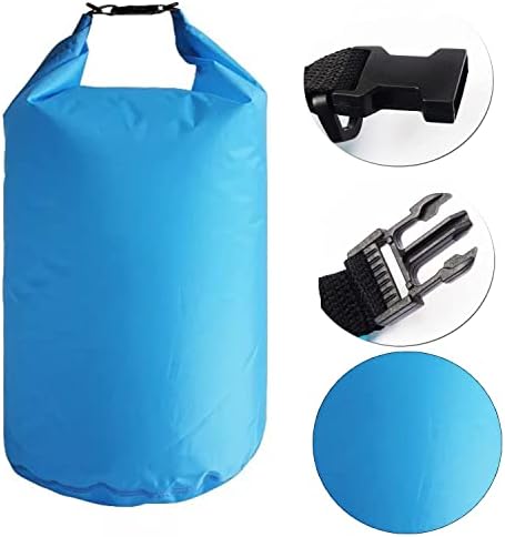 kuou 3Pcs Waterproof Dry Bags Set, Lightweight Dry Sacks Snorkeling Bag Drifting Bag for Kayaking Rafting Boating Hiking Camping Fishing Swimming Camping (5L+10L+20L)