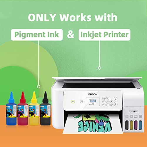 Mecolour Iron-On Heat Transfer Paper For Dark Fabric T Shirt 20 Sheets 8.5" X11" Printable Heat Transfer Vinyl, For Inkjet Printer #TOP3