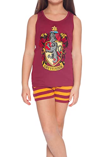 Harry Potter Hufflepuff House Crest Cotton Tank Short Pajama 2Pc Set, Hufflepuff, 16 #TOP4