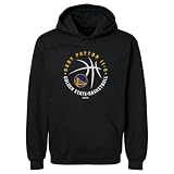 500 LEVEL NBA Gary Payton II Golden State Warriors Player Ball Men's Hoodie (Black, XL)