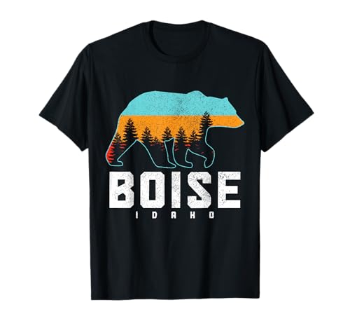 Boise Idaho Bear Pride Hiking Camping Vintage T-Shirt
