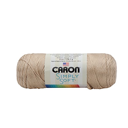 Image of Caron Simply Soft Yarn for Crocheting & Knitting, Bone, 3-Pack | #4 Worsted Medium, Soft 100% Acrylic Yarn for Crochet, Knitting, Blankets and Crafts, 315 Yards, 170.1g /6oz per skein