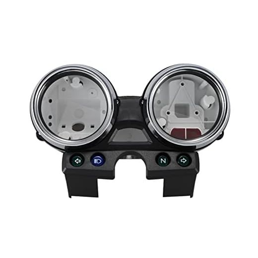 JUSTZHIQIANG Motorcykel Speedometer Tach Gauge Colle Speed Gauge Shell Case Kompatibel med Kawasaki ER5 ER 5 ER-5 ER500 (Color : Black and Silver)