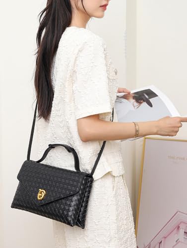 Image of Woven Bags for Women Clutch Bag Cross Body Bag Trendy Totes Hobo Purse Summer Shoulder Bag Handbag for Work Party