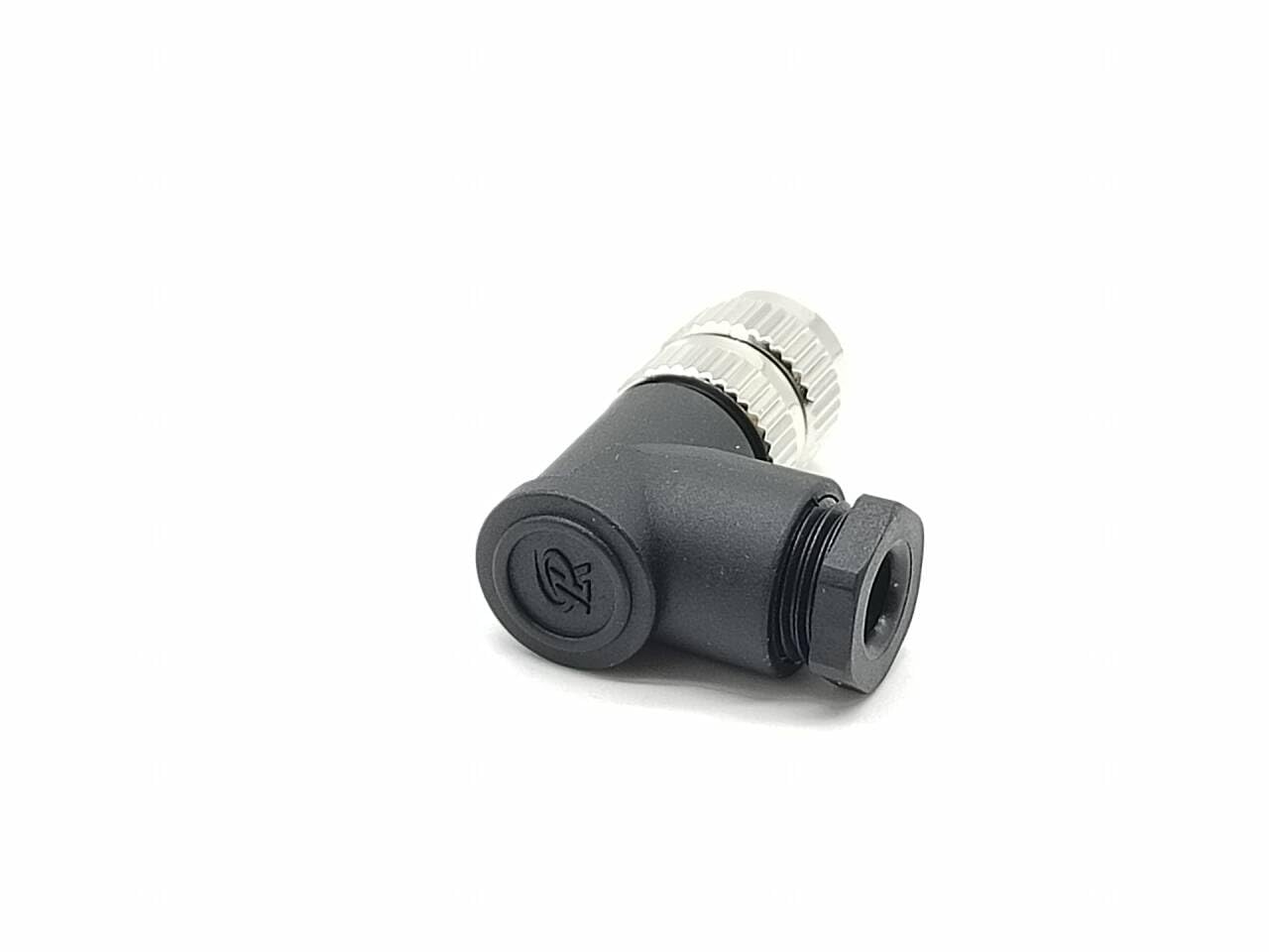 Elecbee M8 Connector Screw Type Connector Right Angle Assemble Cable Plug Unshield (8 Pin Female A-Code)