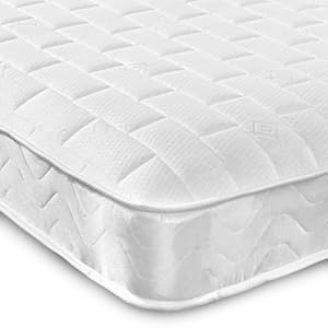 Extreme Comfort Cooltouch Matelas Hybride en Mousse à mémoire de Forme et Ressorts ensachés Bonnell en Mousse à mémoire de Forme, Sensation pelucheuse, Blanc, 18 cm de Profondeur, Matelas Court 75 x