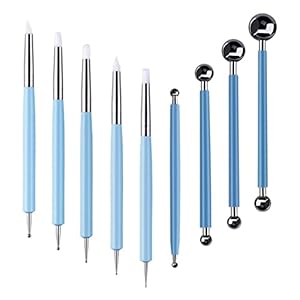 Multifunctioneel Multi-tools keramiek klei sculptuur polymeer tool set beginners Diy Craft Sculpting Aardewerk Modellering Carving Smoothing Kit voor kleiaardewerk, doe-het-zelf (Color : 9pcs tools)