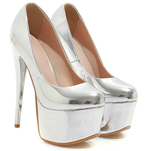 MAVMAX Women's Extreme High Heels Stiletto Heels Platform Pumps Sexy Slip on Evening Party Shoes2