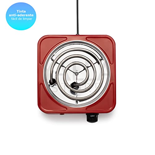 Fogareiro Elétrico Cooktop 1 Boca 1000 Watts 220V Xfire (Vermelho)