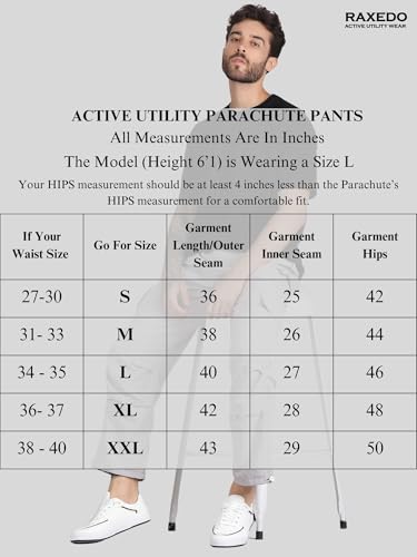 Image of Men's Water-Resistant Parachute Pants | Mens Bottom Wear | Cargo Pants for Men | Korean Pants for Man | Baggy Trackpants | Lightweight Multi-Pocket Utility Fit - Freedom to Move & All-Day Comfort