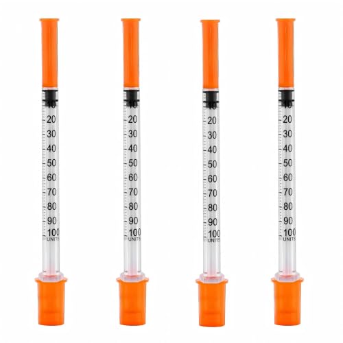 100pcak 1ml/cc Syringes 31G 5/16" (8mm) U-100 , Disposable Syringe, Lab Supplies, Individual Wrapped.