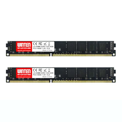 WINTEN �f�X�N�g�b�vPC�p������ DDR3-1333 8GB�i4GB×2���j 240Pin CL9 1.5V DIMM SDRAM �����������[ ���݃������[�y5�N�ۏ؁E�����ۏ؁zWT-LD1333-D8GB
