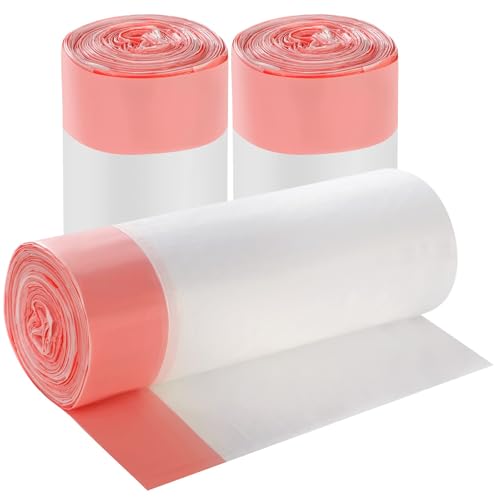 3 rouleaux de sacs poubelle à corde de petite taille, 15 litres de sacs poubelle à corde de petite taille, pour la cuisine, la salle de bain, la chambre, les maisons, le bureau. Lot de 60 pièces