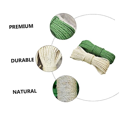 Beaupretty 4 Peças Corda De Sisal DIY Arranhador De Gato Corda De Juta Para Arranhador Corda Torcida