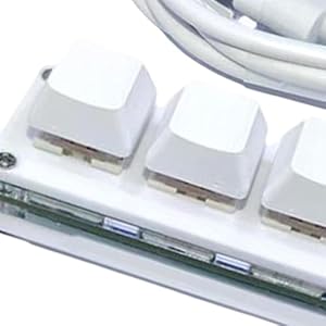 CALANDIS USB Mini 4 Keys Keyboard Programmable Hot Swap for Office Blue Switch