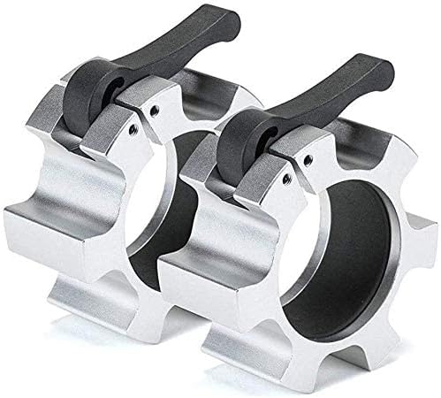 SEEWAY 2 Inch Olympic Barbell Clamps, 2 PCS Quick Release Barbell Locking Clamps Bar Weight Plates Collar Clips for Workout Bodybuilding Weightlifting