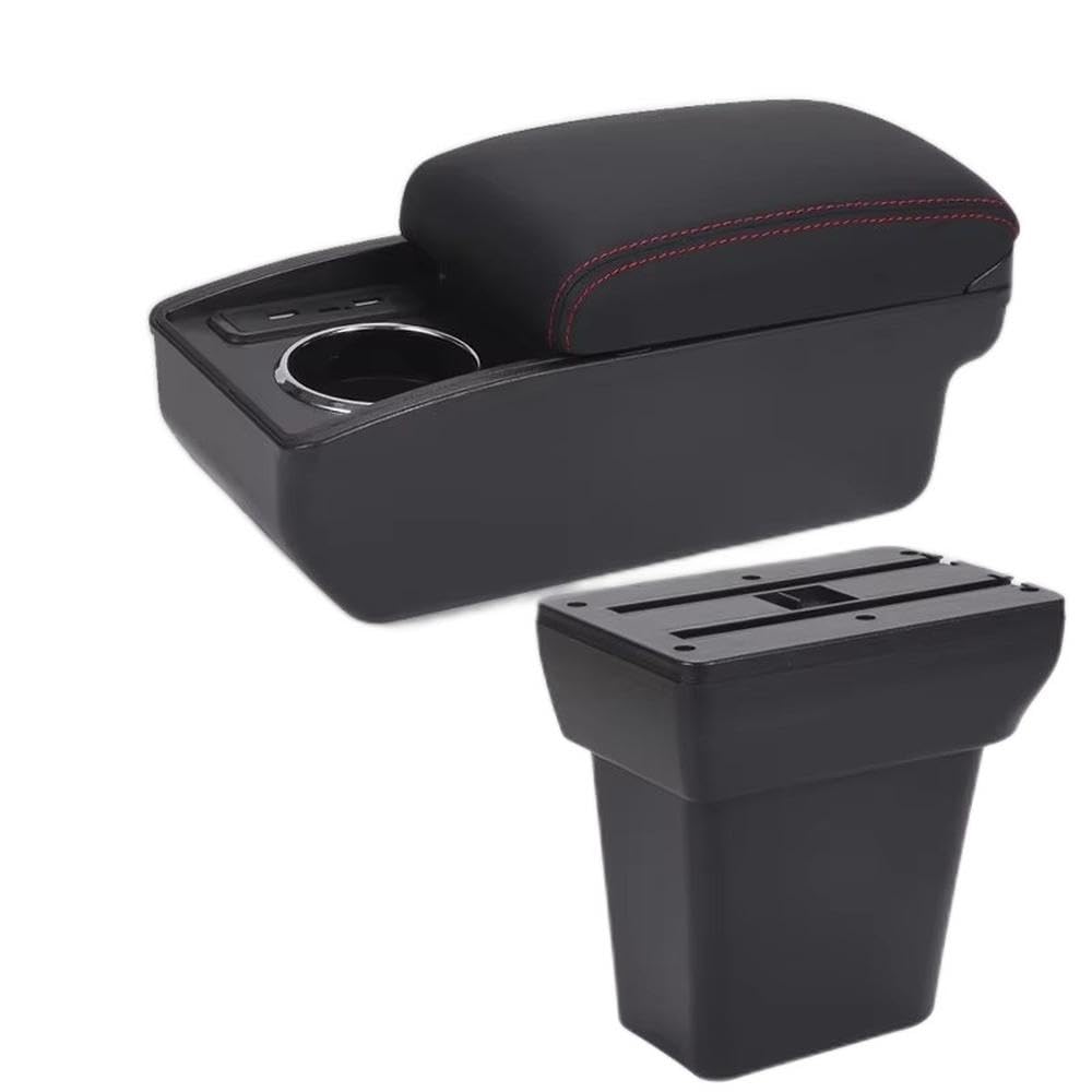Sxqpocar B1 Black Red 6Usb For Ford Ecosport 2009 Car Armrest Box Auto Center Console Storage Box Replacement Parts