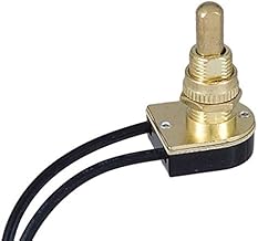 B&P Lamp® On-Off Push Canopy Switch with Brass Plated knob, 5/8" Shank