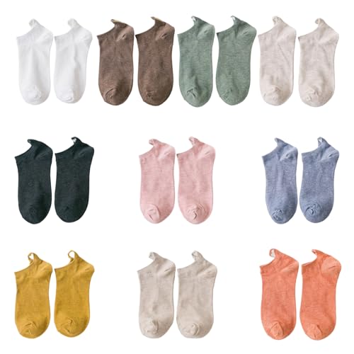 Chaussettes bateau femme anti-transpiration et anti-glisse, lot de 10 paires coupe basse