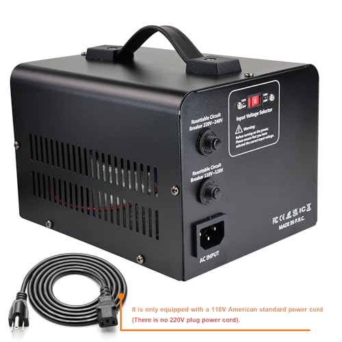 Image of 1000W 110V to 220V EU Voltage Converter Transformer Step Up /Down Converter | 110 /120 Volt - 220 /230 /240 Volt w /US Power Cord(NO 220V Power Cord) Yinleader