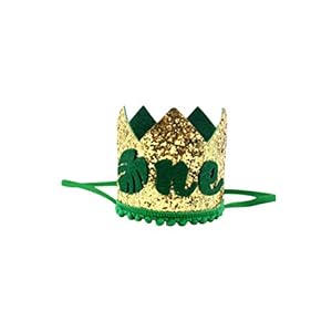 Amosfun EEN eerste 1e verjaardag kroon hoed carnaval jungle Motto 1. eerste verjaardagsfeest ontvangen leveringen…