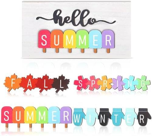 Amazon.com: Summer Popsicle Wood Box Sign Desk Decor Life is Short Wood ...