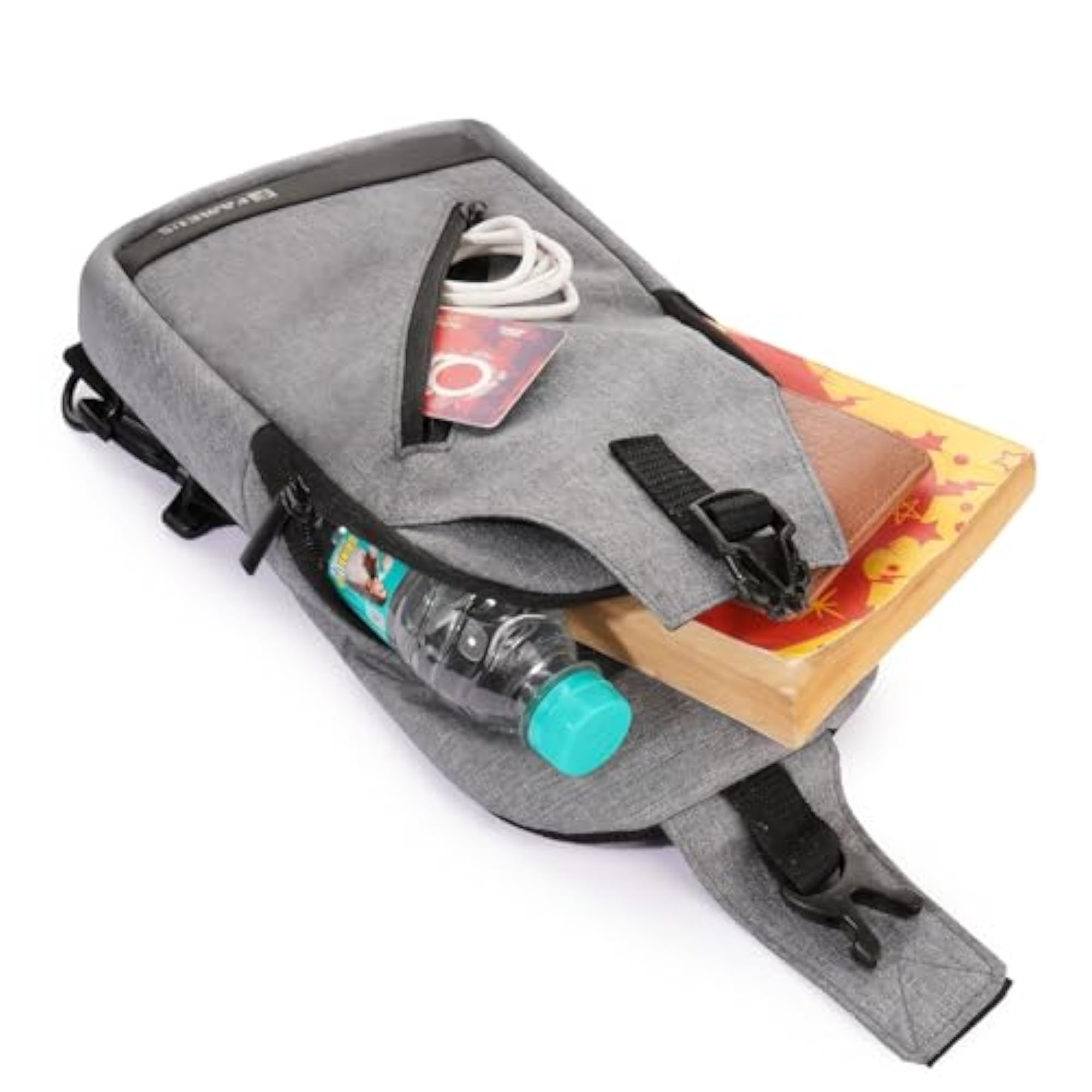 Grey Sling Crossbody Chest & Shoulder Bag