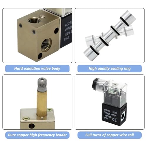 Vanne de commande pneumatique 1/8 pour distributeur d'air industriel 3V1-06