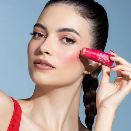 Image of ARTDECO Blush Stick Pink Dahlia - Cream Blush with Buildable Color - Easy to Blend Makeup Stick for a Fresh & Natural Finish - Vegan & Cruelty Free - 0.17 oz