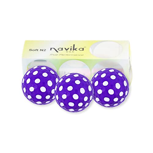 Navika USA Inc. Purple Polka Dot Golf Balls | Sleeve