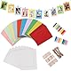40 Stück Papier Fotorahmen, Kraft Paper Picture Frames mit Holzklammern Klein & Hanfseil, 11,5*15,5CM Cardboard Photo Frame, Kreativer Papier-Bilderrahmen für Zuhause, Büro, Schule, Wand Dekoration
