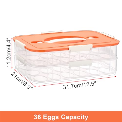 Portahuevos transparente apilable BTSKY con asa portátil para proteger tus alimentos 4