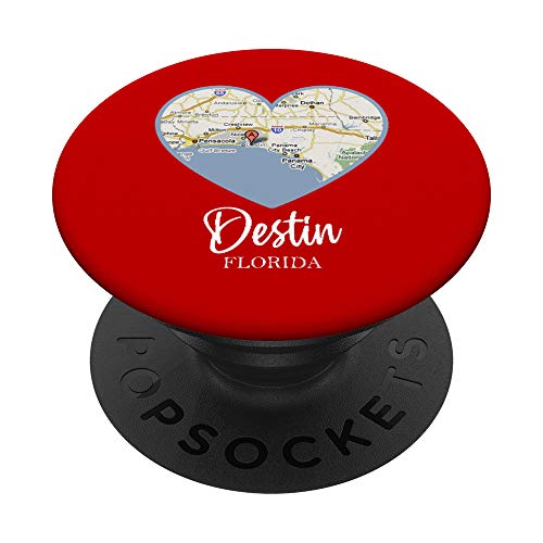Destin Florida Map of Florida Vintage Destin FL Gift Emerald PopSockets Swappable PopGrip