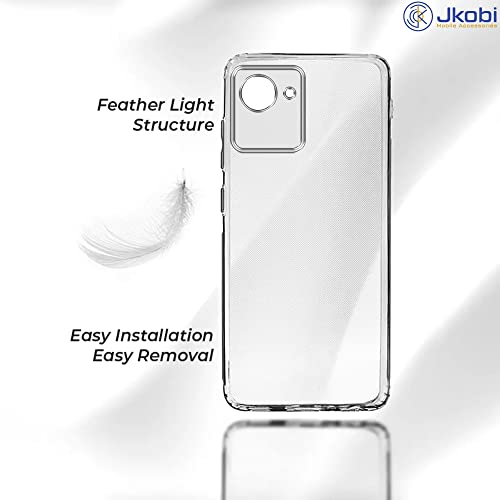 Image of Jkobi Back Cover Case for Realme C30 | C30S (Silicone Crystal Clear | Pure Camera Protection | Soft and Flexible for Charger and Headphone sockets | Shockproof Bumpers | Transparent)