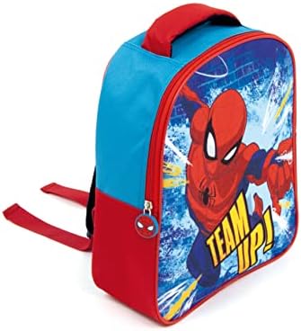 ARDITEX Children's backpack with Marvel Spiderman official licence for school and nursery - 28 x 23 x 10 cm - in blue and red - with padded handles - ideal for boys and girls., blue, 28 cm