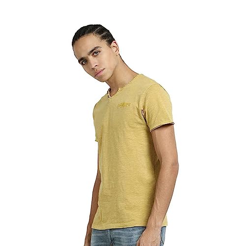 Image of Jack & Jones Men's Cotton Solid Slim Fit T-Shirt