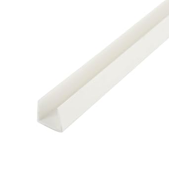 Outwater Plastics White 5/8 Styrene Plastic U-Channel/C-Channel 36 Inch Lengths Pack of 4