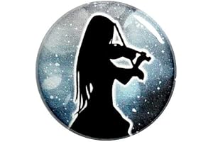 Enigmatic Violin Button with Space-faring Charm