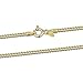 Produktbild Amberta 925 Sterlingsilber Vergoldet 18K Halskette - Panzerkette - 2 mm - Verschiedene Längen: 45 50 55 60 70 80 cm (70cm)