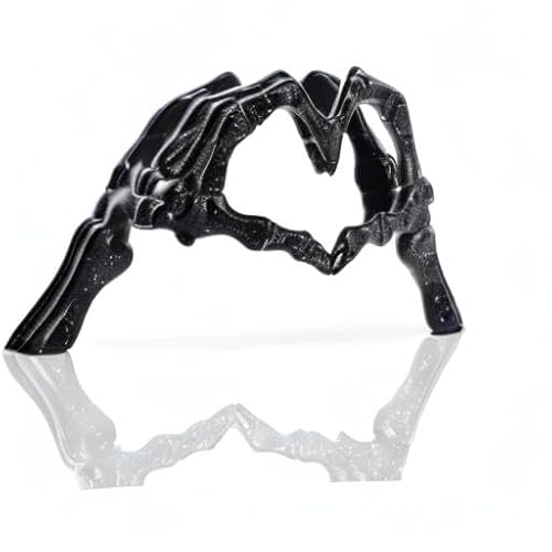 Lccck NO Black Hand Gesture Desk Statues Love Ornaments,Skull Couple Statue thumb #7