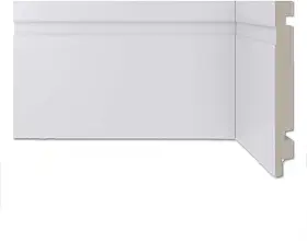Rodapé Poliestireno 15CM Frisado Branco 480 Santa Luzia