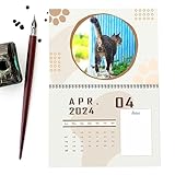 Calendrier 2024 Cat Balls, Calendrier 2024 Des Boules De Chat Avec Notes, Calendrier Chaton, Calendrier De Couilles De Chat Sur 12 Mois, Calendrier Mural Avec Boules De Chat, Avec Espace Vide
