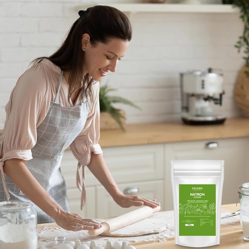 Saliamo | 900g Natron Pulver - E500ii NaHCO3 - Lebensmittelqualität - abgefüllt & kontrolliert in Deutschland - Natriumhydrogencarbonat - Backpulver - Natronpulver, backen, reinigen, Küche & Bad