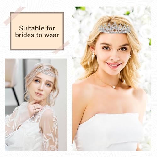 Lawie 8 Pack Birthday Tiaras for Girls, Rhinestone Crystal Princess Crowns, Silver Headbands Tiara, Party Dance Homecoming Wedding Bridals Crown for Women Princess Tiaras for Girl (Pack B) - Thumbnail 5