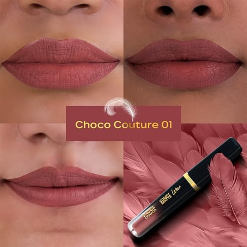 Image of FACES CANADA Comfy Matte Wow Liquid Lipstick - Choco Couture 01 (3.8ml) & Comfy Matte Velvet Touch Lipstick - Berry Smoothie 04 (4.2g)| One Swipe Application | Highly Pigmented |Hydrating Lips | Smooth Application