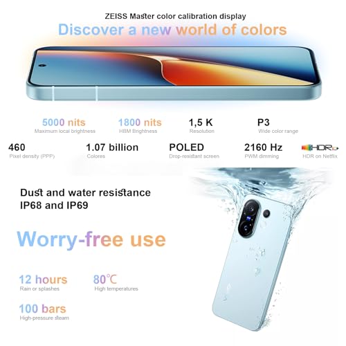 Image of VIVO X200 FE 5G Smartphone 12 GB 512 GB, ZEISS Professional Camera 50 MP with AI, Mediatek Dimensity 9300+,6500 mAh, LTPO 6.31 inch 120Hz, IP69, Android 15 (with TWS 3e Earphones & 90W Charger), Black