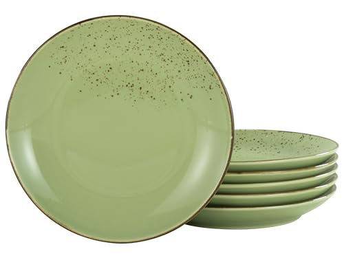 Creatable, 22050, Serie Nature Collection, 6-teiliges Geschirrset für 6 Personen, Speiseteller aus Steinzeug, spülmaschinen- und mikrowellengeeignet, Qualitätsproduktion