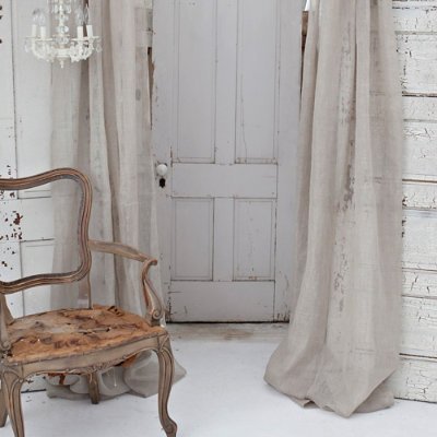 Solid Linen Gauze Window Panel - Off-White, 54